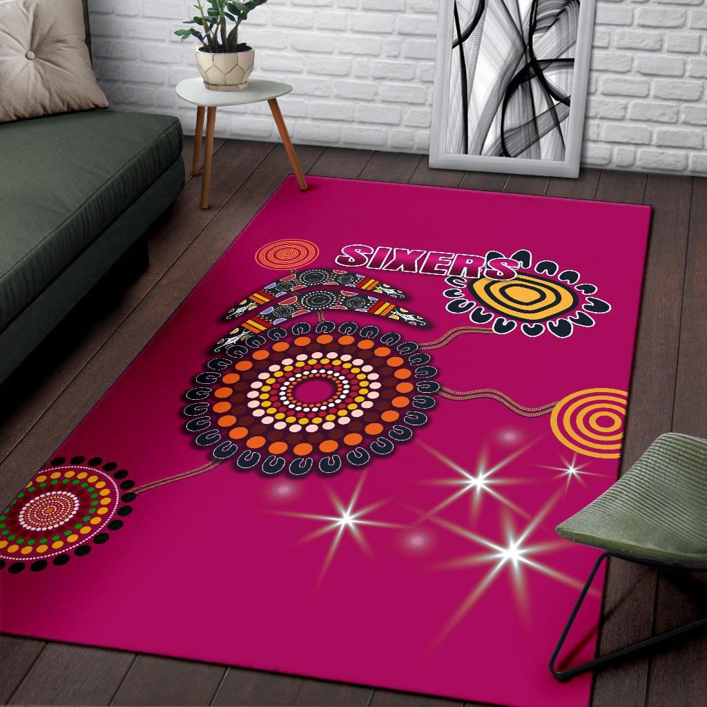 Sydney Area Rug Sixers Indigenous - Magenta - Vibe Hoodie Shop