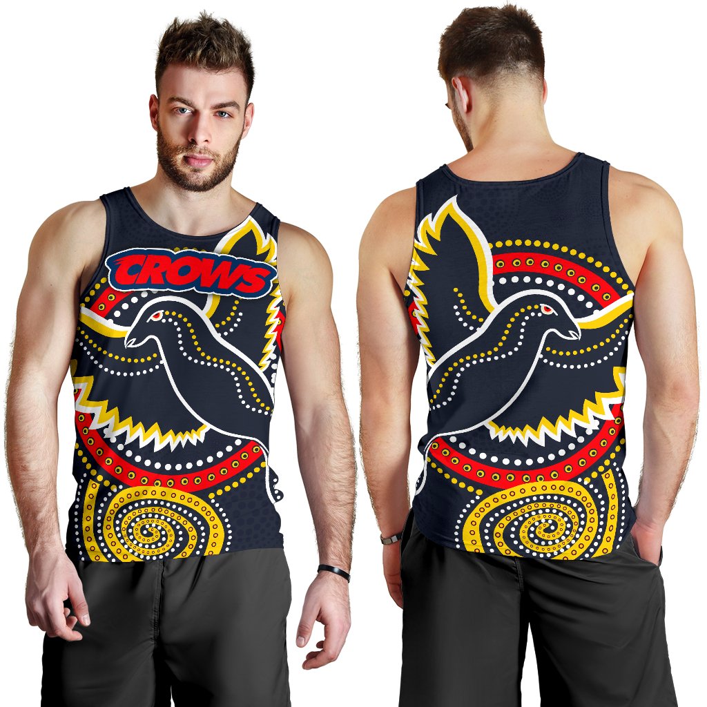 Adelaide Men Tank Top Crows Indigenous - Vibe Hoodie Shop