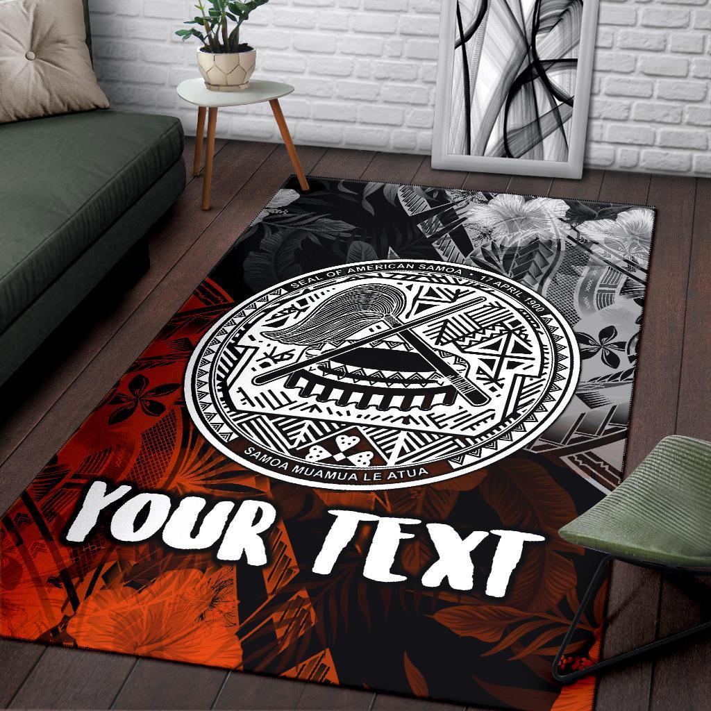 American Samoa Personalised Area Rug - Vintage Polynesian Style - Vibe Hoodie Shop