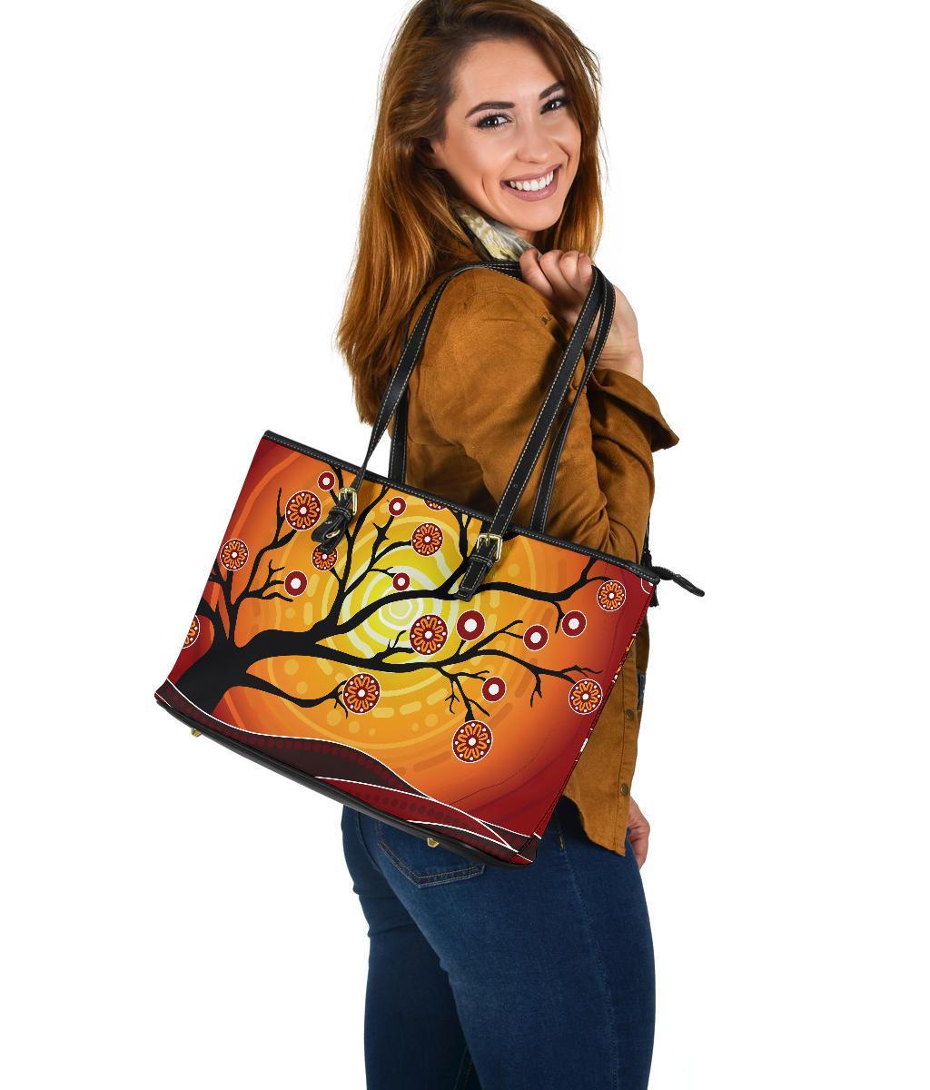 aboriginal-large-leather-tote-bag-tree-in-spring-season