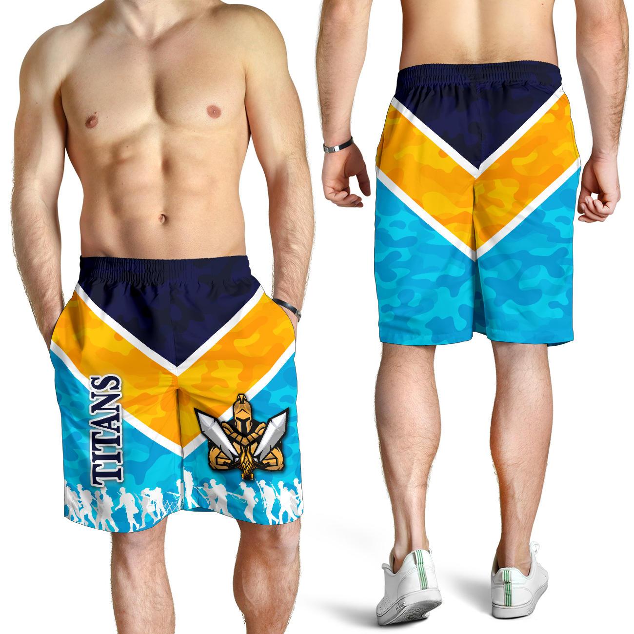 Gold Coast Men Shorts Titans Gladiator ANZAC Vibes - Vibe Hoodie Shop