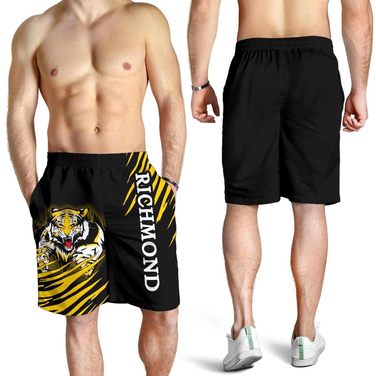 Richmond Tigers All Over Print Men's Shorts - Vibe Hoodie Shop