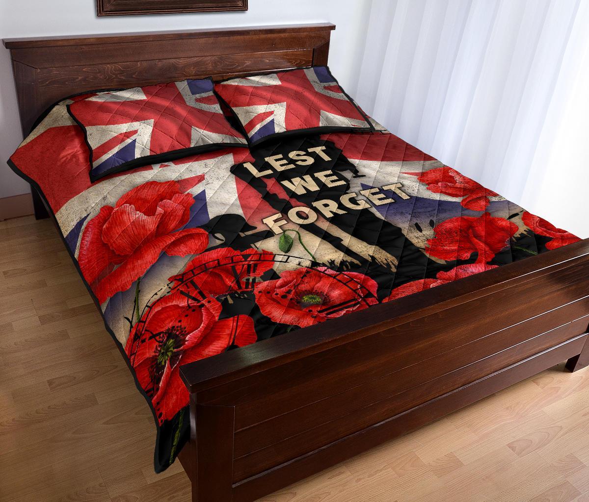 ANZAC Quilt Bed Set - A Day We Will Never Forget - Vibe Hoodie Shop
