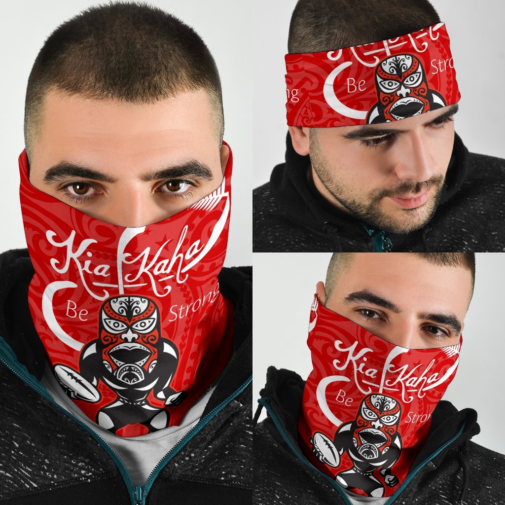 New Zealand Bandana Rugby Kia Kaha Be Strong Red - Vibe Hoodie Shop