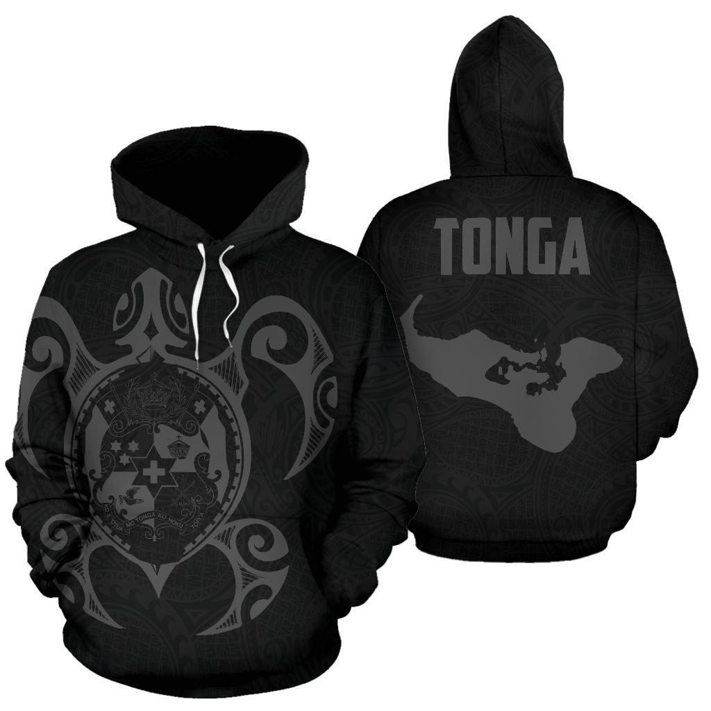 Hoodie Tonga Polynesian Coat Of Arms In Turtle Map - Vibe Hoodie Shop