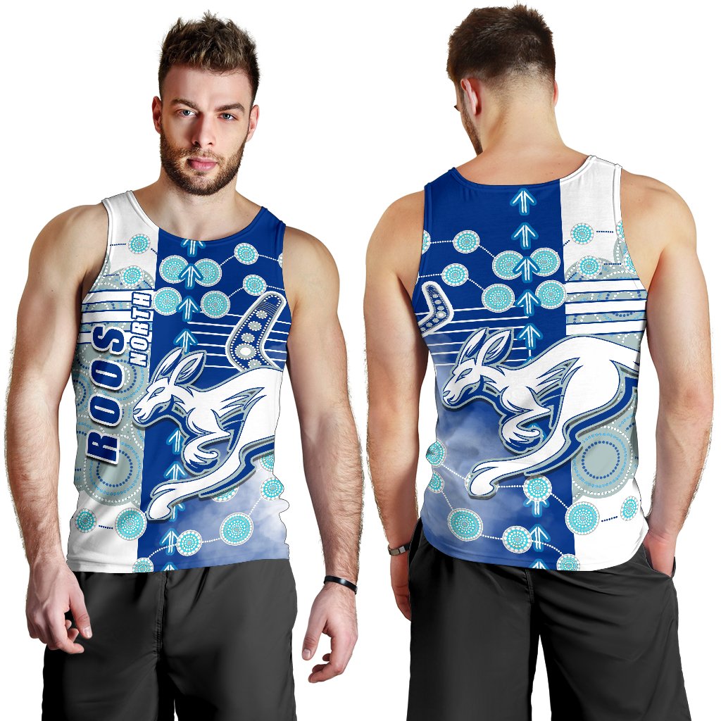 Melbourne Kangaroos Men Tank Top Indigenous North - Roos - Vibe Hoodie Shop