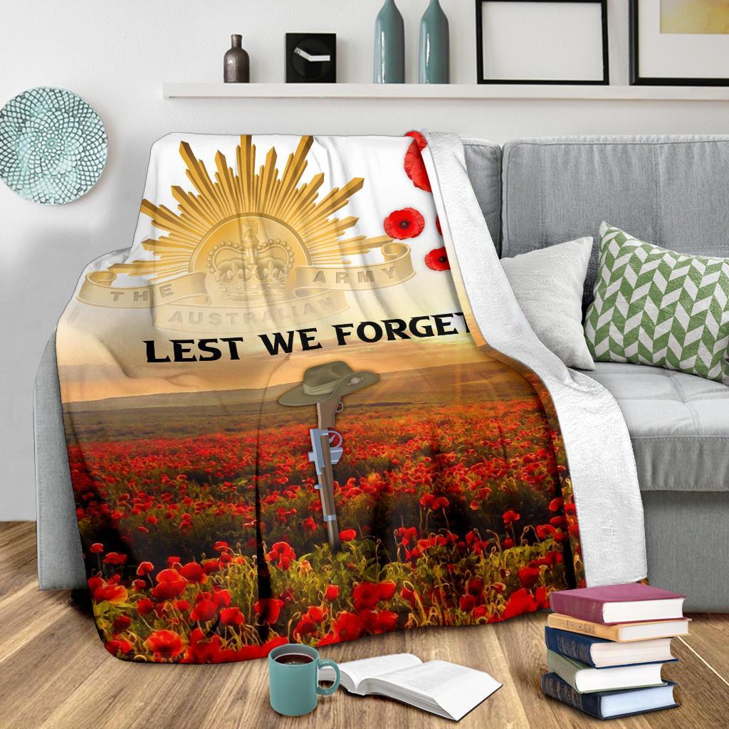 ANZAC Day 2021 Premium Blanket - We Will Remember Them - Vibe Hoodie Shop