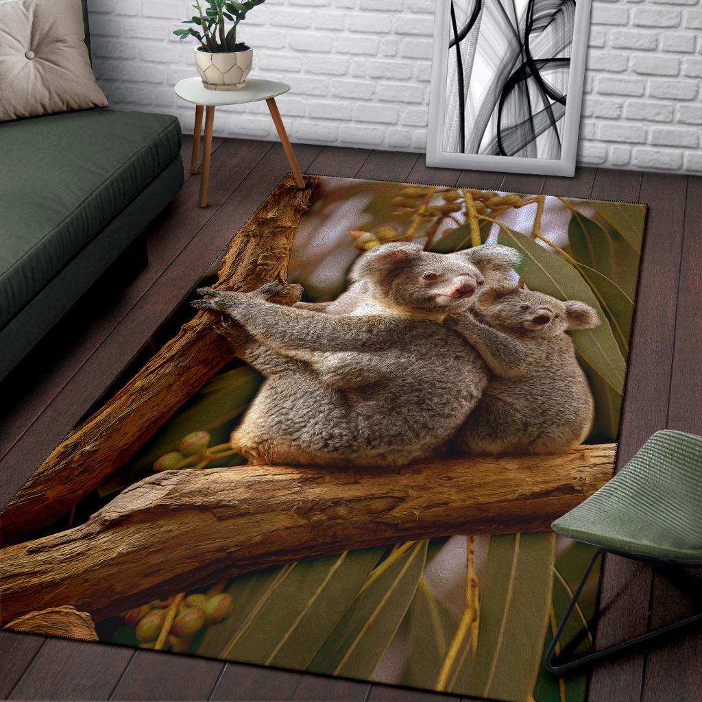 Area Rug - Australian Koala Rug 3D Koala - Vibe Hoodie Shop