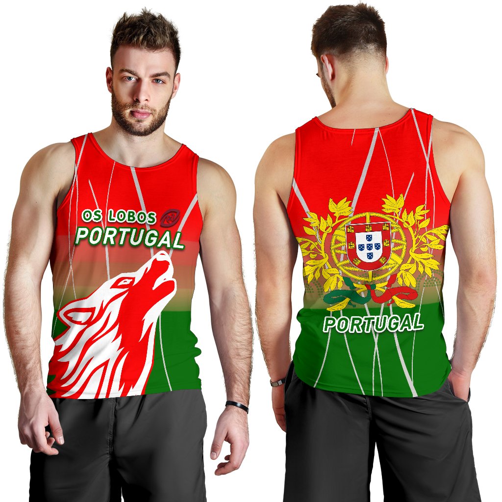 Portugal Rugby Men Tank Top Wolf - Os Lobos - Vibe Hoodie Shop