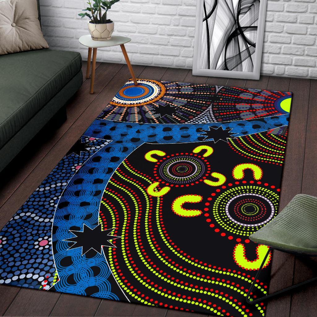 Area Rug - Aboriginal Dream River - Vibe Hoodie Shop