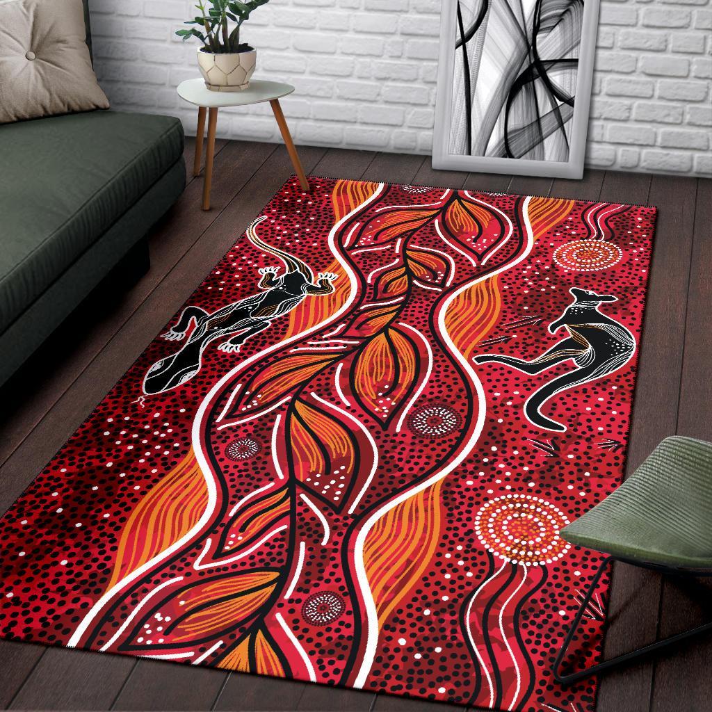 Aboriginal Area Rug - Indigenous Patterns Ver12 - Vibe Hoodie Shop