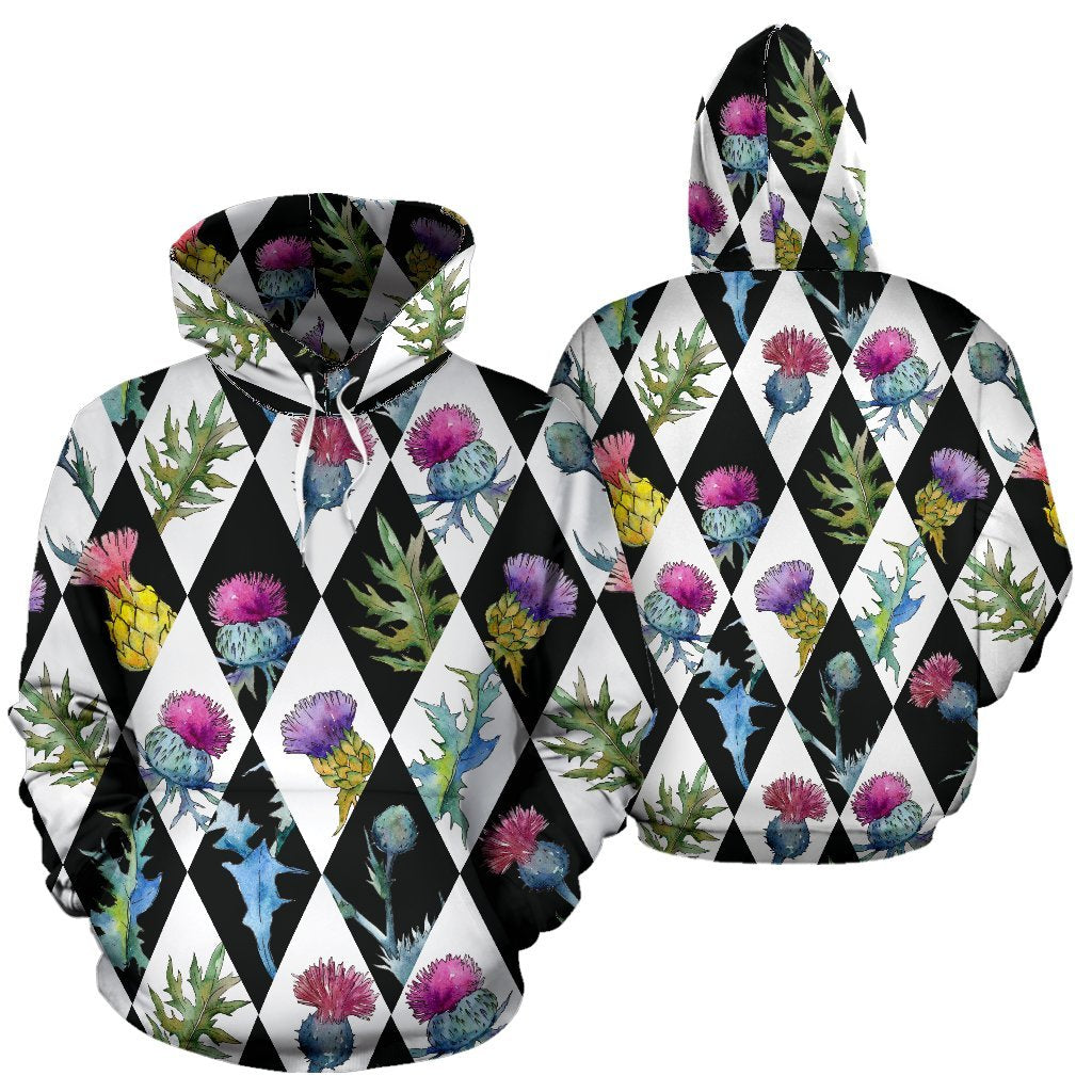 Scotland Hoodie - Neo Thistle Pattern - Vibe Hoodie Shop