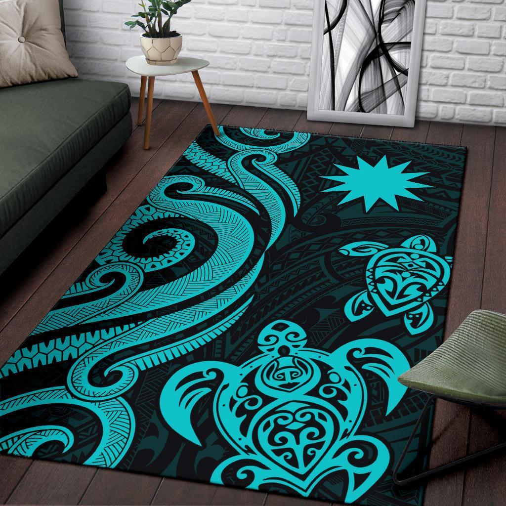 Nauru Area Rug - Turquoise Tentacle Turtle - Vibe Hoodie Shop