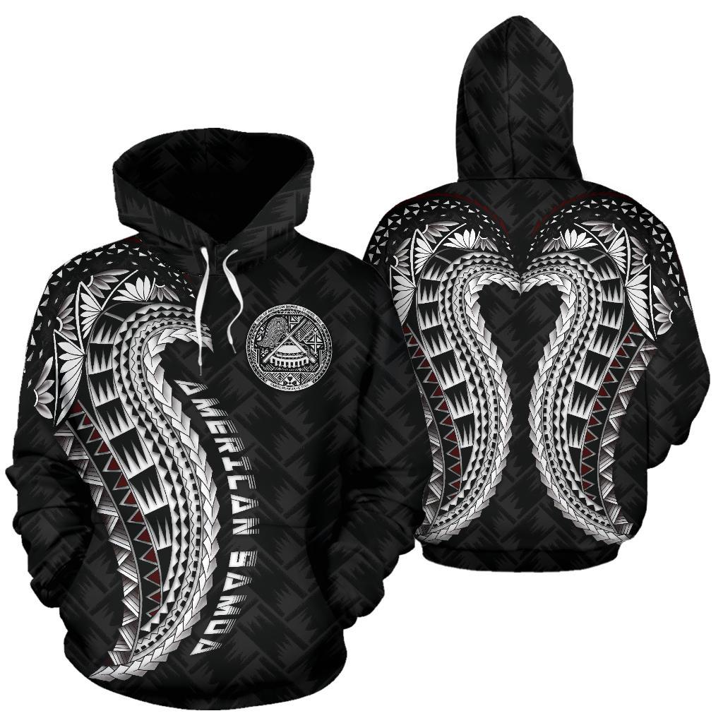 American Samoa Hoodie, American Samoa Tattoo Polynesian Wings Style - Vibe Hoodie Shop