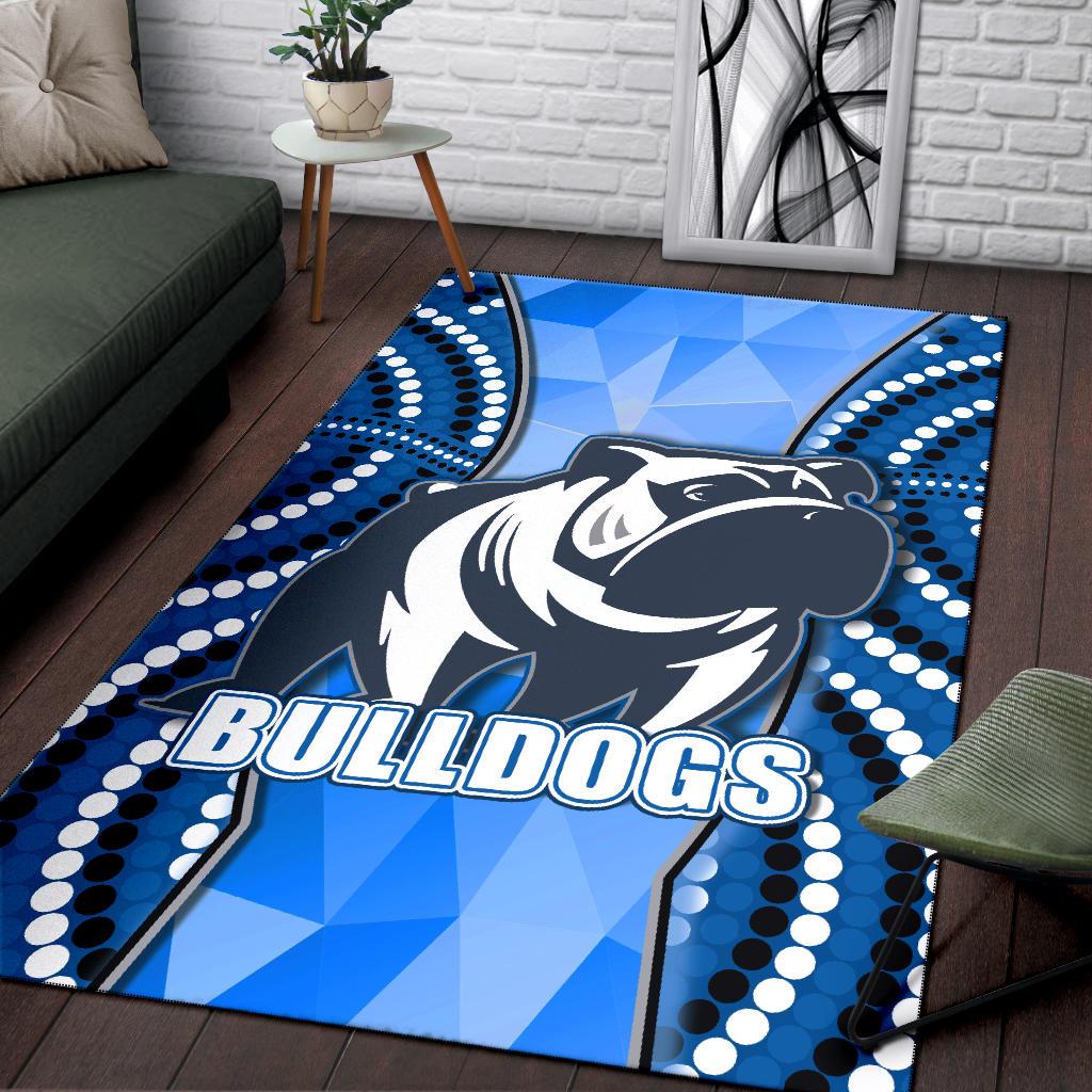 Bulldogs Area Rug Indigenous Snappy - Vibe Hoodie Shop