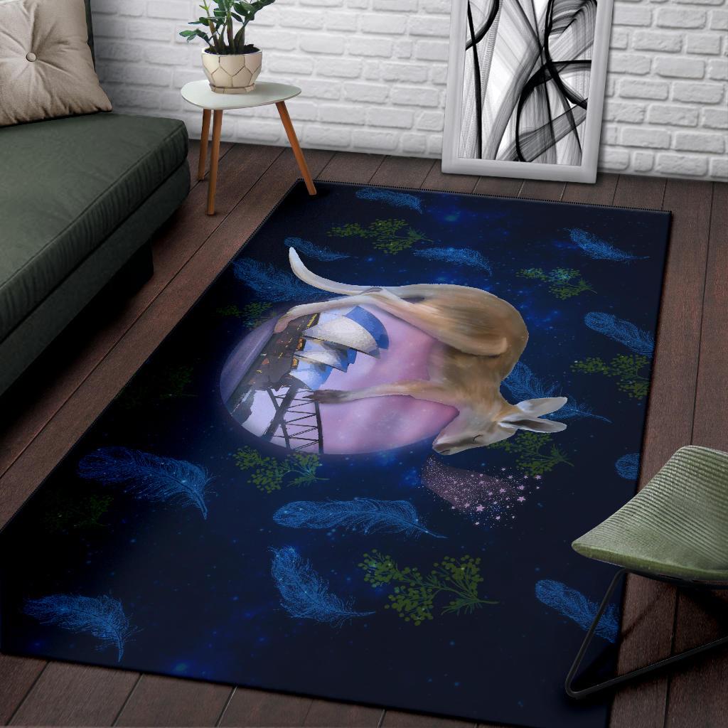 Area Rug - Kangaroo Rug Sydney Opera Dream Night - Vibe Hoodie Shop