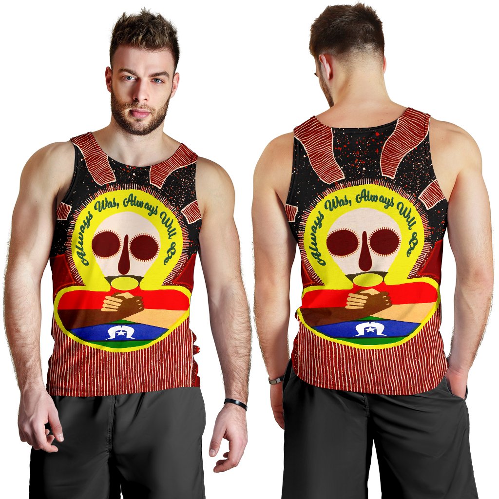 Aboriginal and Torres Strait Islanders Men's Tank Top - NAIDOC Style - Vibe Hoodie Shop