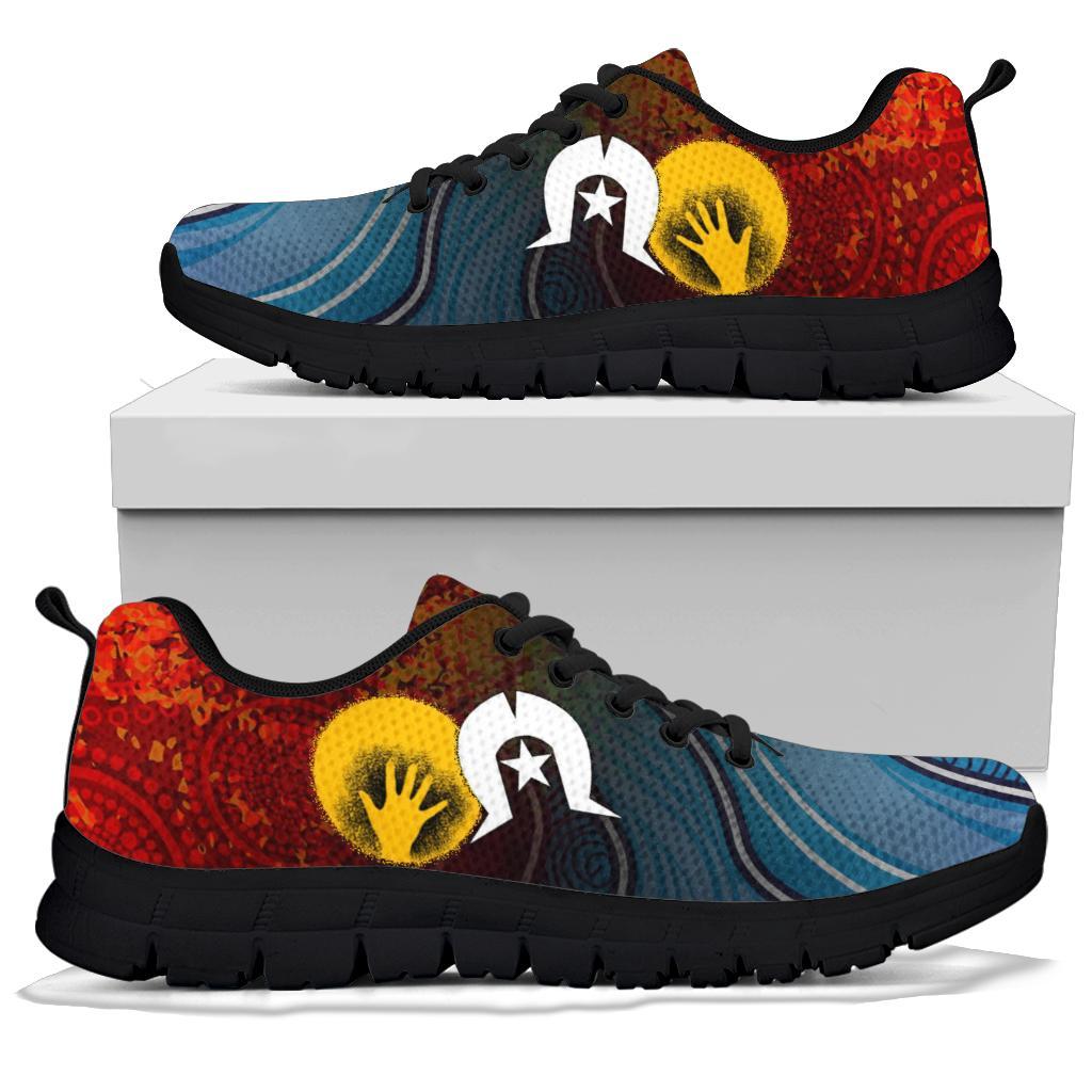 Aboriginal Sneakers - Aboriginal and Torres Strait Islanders Flag - Vibe Hoodie Shop