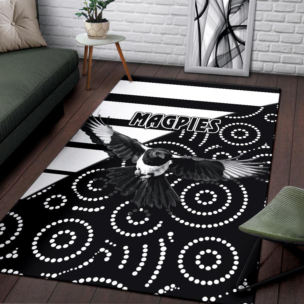 Western Suburbs Magpies Area Rug Simple Indigenous - Vibe Hoodie Shop