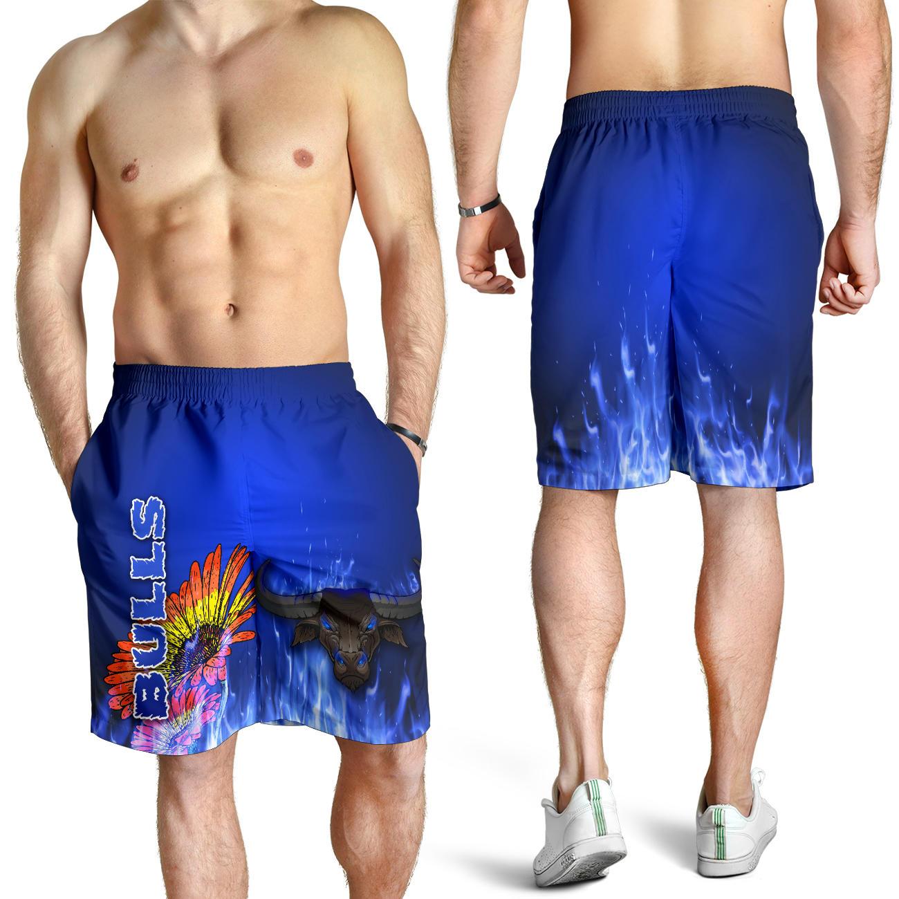 Blue Super Rugby Men Shorts Bulls Barberton Daisy - Vibe Hoodie Shop