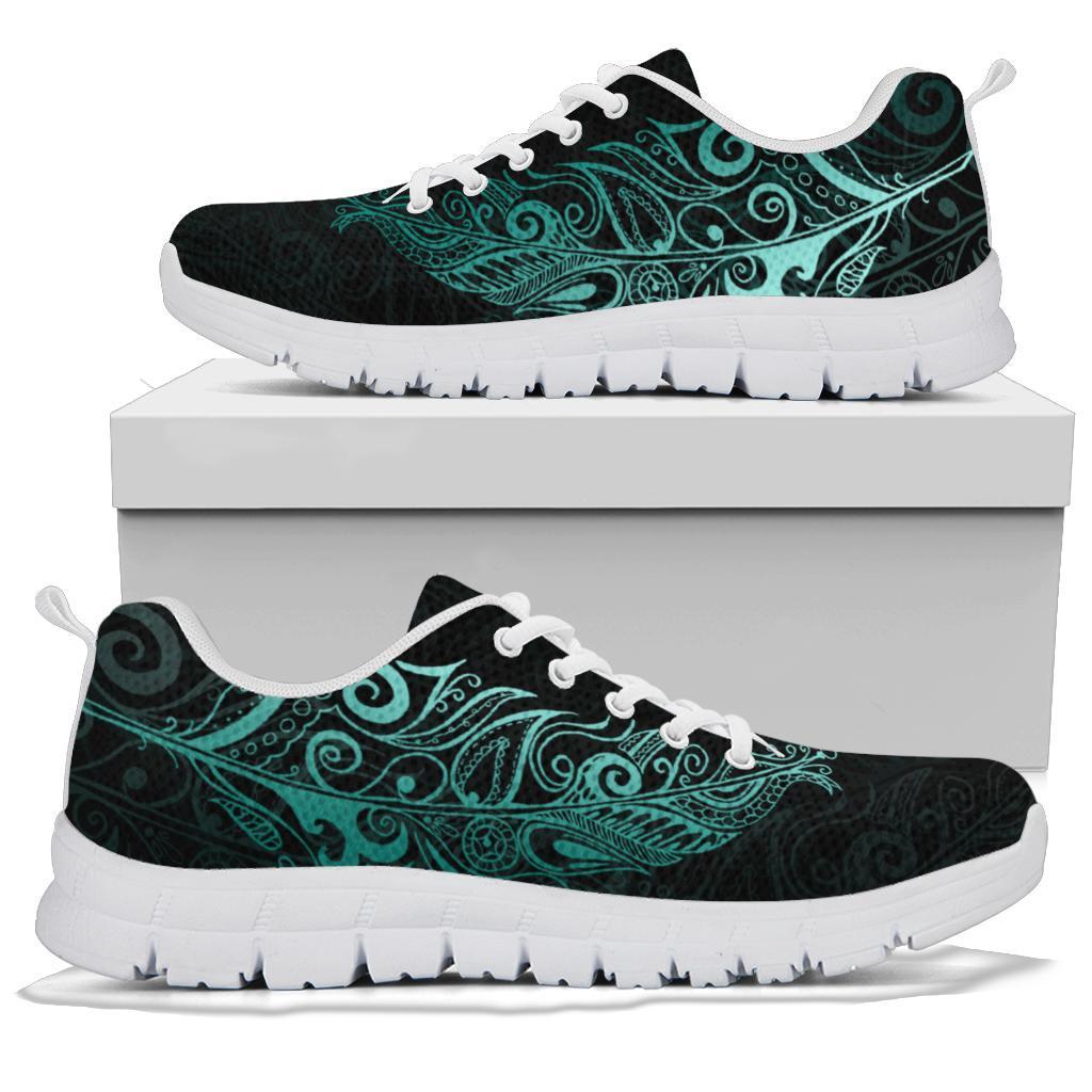 Light Silver Fern New Zealand Sneakers - Turquoise - Vibe Hoodie Shop