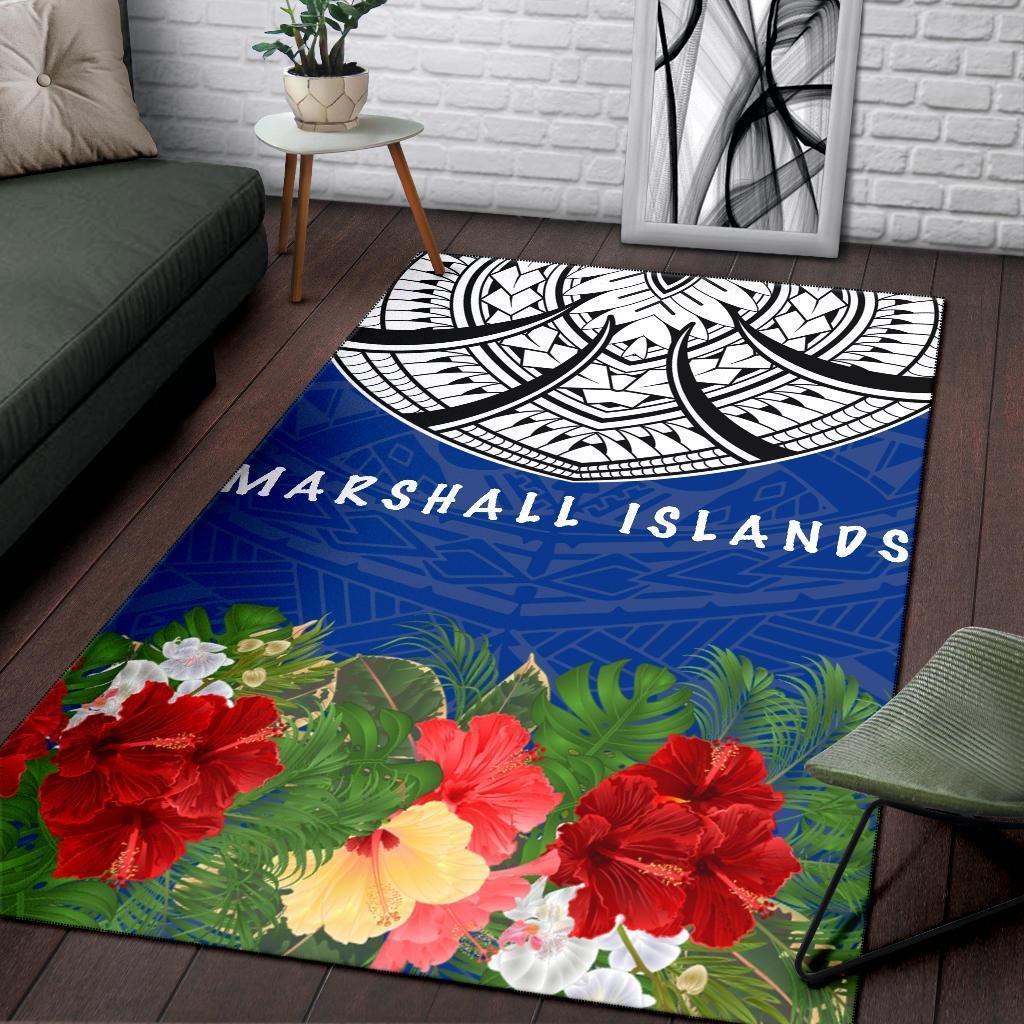 Marshall Islands Area Rug - Ginger Lei Pattern - Vibe Hoodie Shop