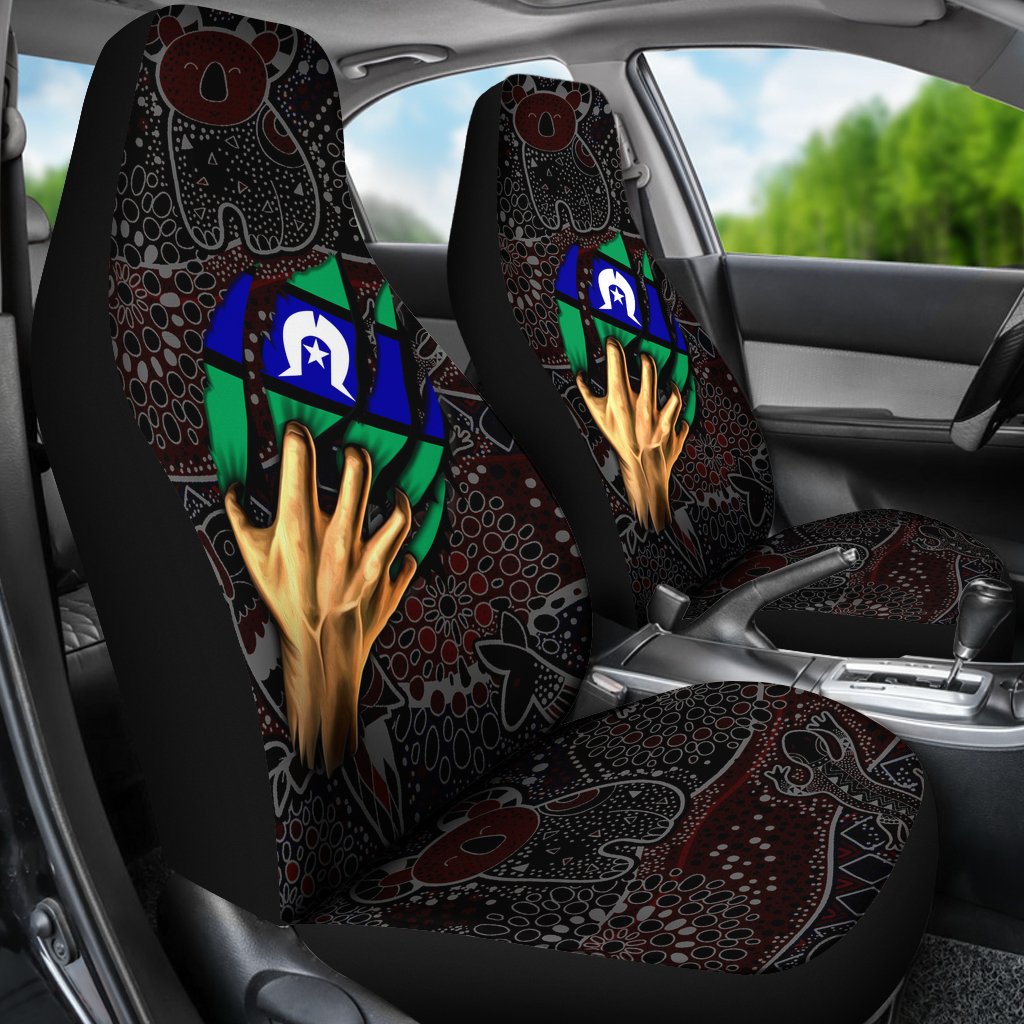 Aboriginal Car Seat Covers - Torres Strait Blood In Me - Vibe Hoodie Shop