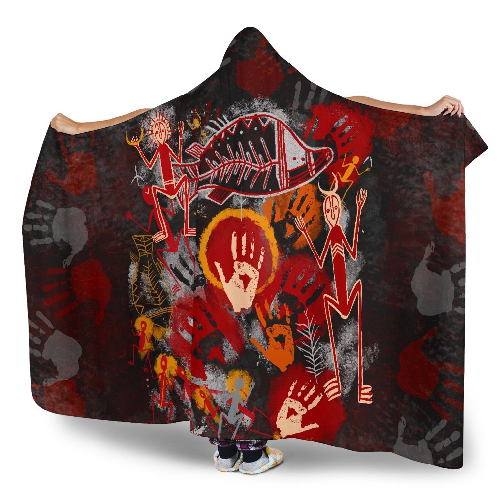 aboriginal-hooded-blanket-indigenous-fish-hand-art
