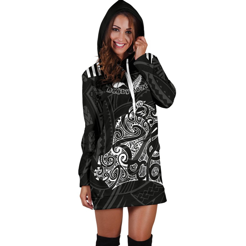 Aotearoa Super Rugby Women Hoodie Dress Maori Kiwi - Vibe Hoodie Shop