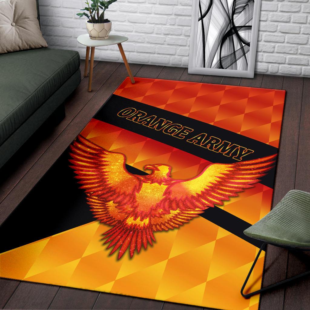 Sunrisers Hyderabad Orange Army Area Rug Cricket Sporty Style - Vibe Hoodie Shop