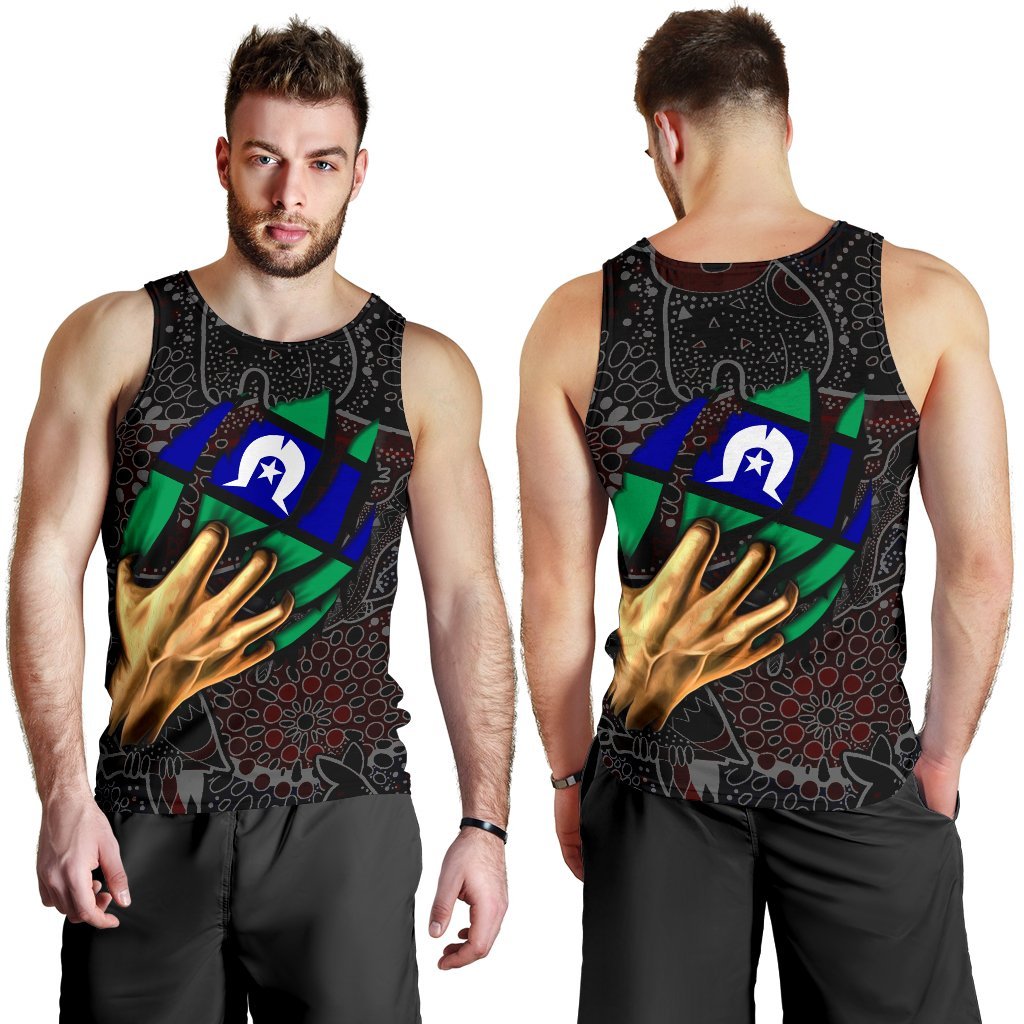 Aboriginal Men's Tank Top - Torres Strait Blood In Me - Vibe Hoodie Shop