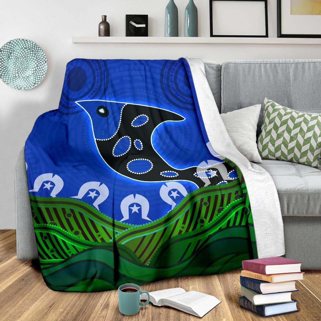 Premium Blanket - Torres Strait Dot Patterns - Vibe Hoodie Shop