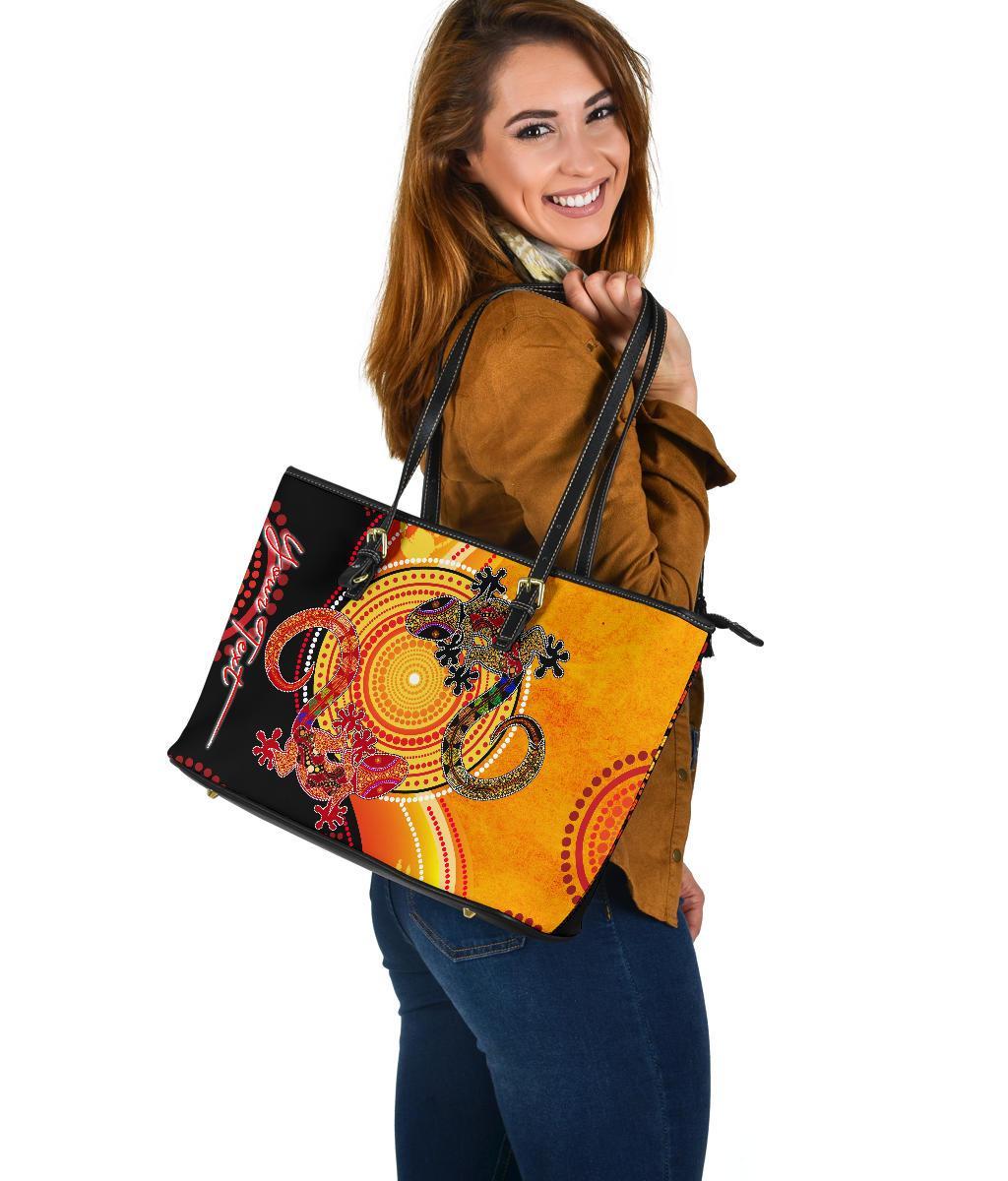 aboriginal-personalised-leather-tote-bag-couple-aboriginal-lizards