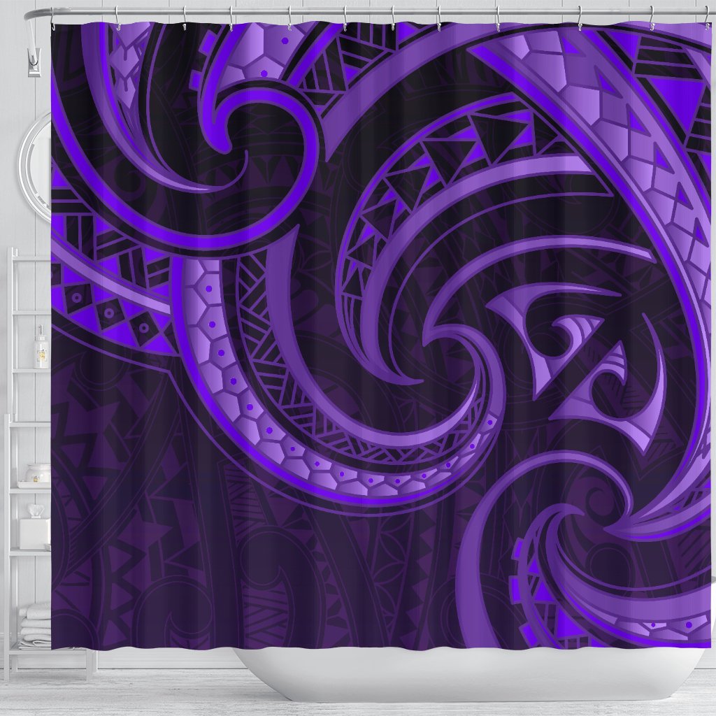 new-zealand-maori-mangopare-shower-curtain-polynesian-purple