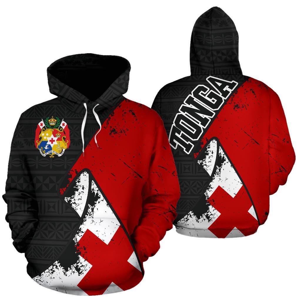 Tonga Special Grunge Flag Pullover Hoodie - Vibe Hoodie Shop