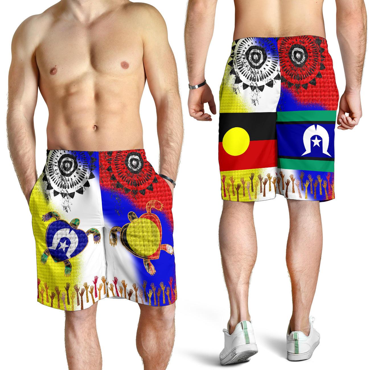 Aboriginal Men's Shorts, NAIDOC Week - Vibe Hoodie Shop