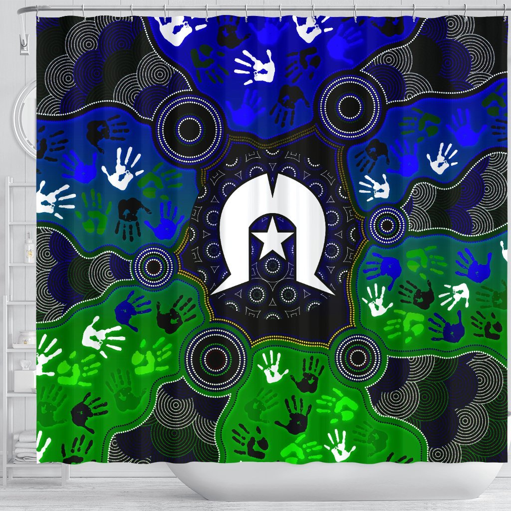 aboriginal-shower-curtain-torres-strait-symbol-with-indigenous-patterns