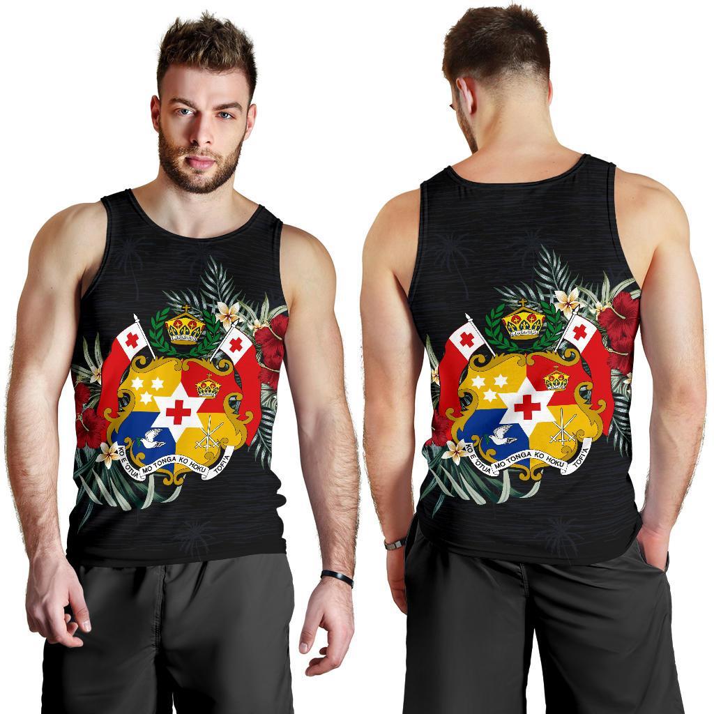 Tonga Hibiscus Men's Tank Top - Vibe Hoodie Shop