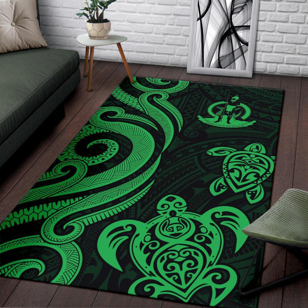 Vanuatu Area Rug - Green Tentacle Turtle - Vibe Hoodie Shop