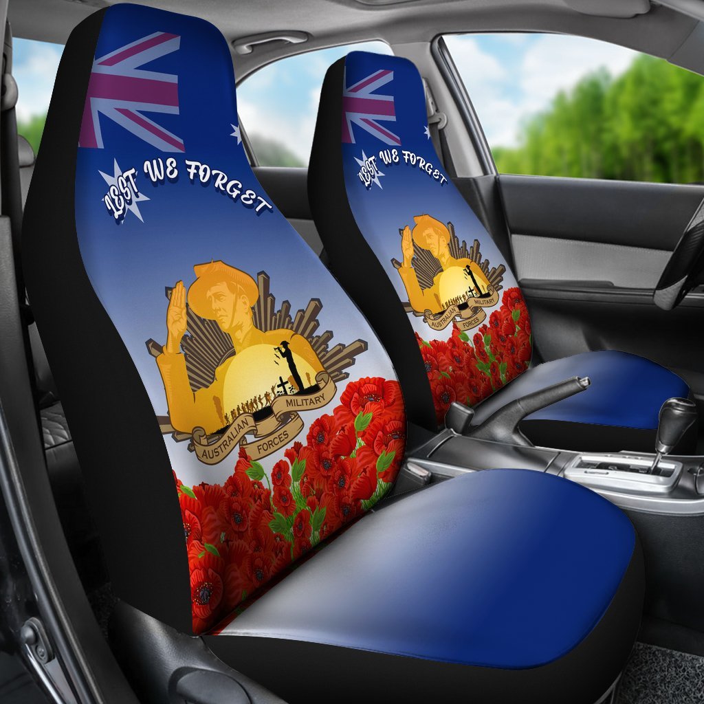 Car Seat Cover - Australia ANZAC Day 2020 And Soldiers - Vibe Hoodie Shop