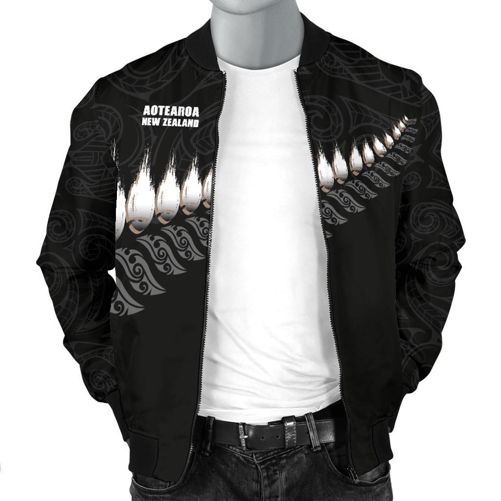 New Zealand Bomber Jacket Rugby Silver Fern (Men) - Vibe Hoodie Shop