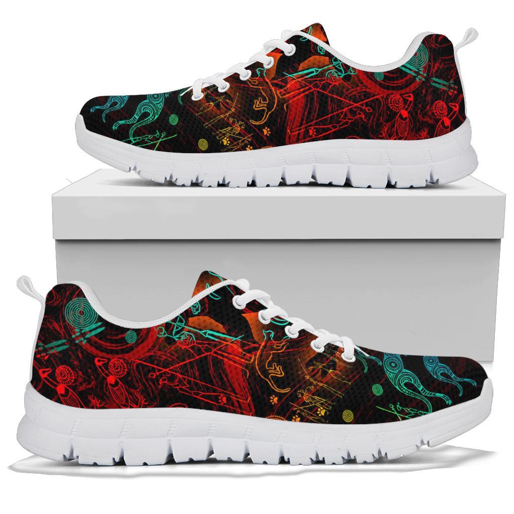 Sneakers, Kangaroo Adults Indigenous Art - Vibe Hoodie Shop