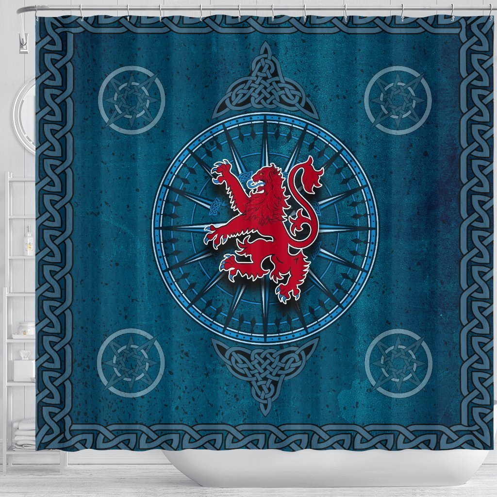 scotland-celtic-shower-curtain-celtic-compass-with-scottish-lion