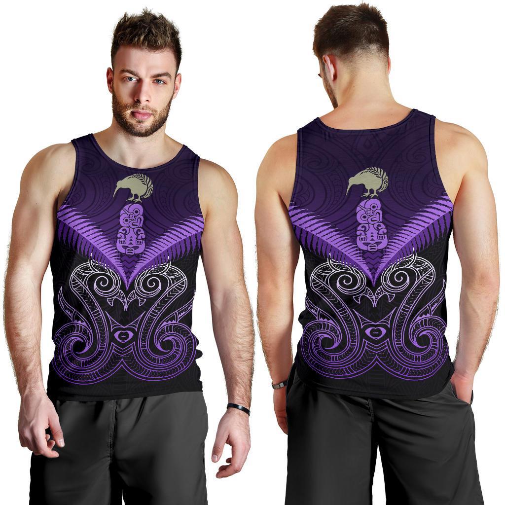 Maori Manaia New Zealand Men Tank Top Purple - Vibe Hoodie Shop