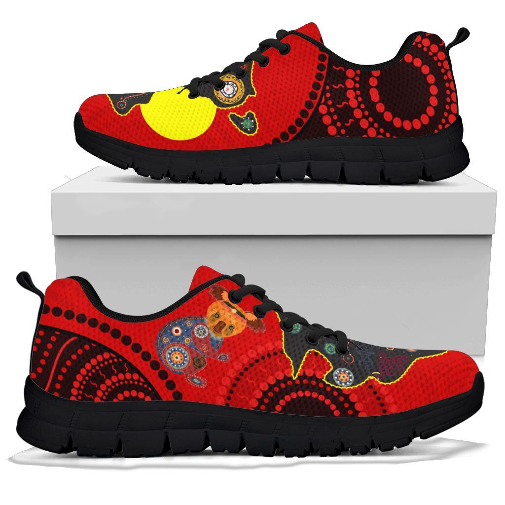 Aboriginal Sneakers, Dot Painting Patterns Map - Vibe Hoodie Shop