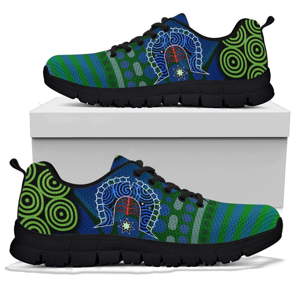 Torres Strait Sneakers - Dhari And Dot Patterns - Vibe Hoodie Shop