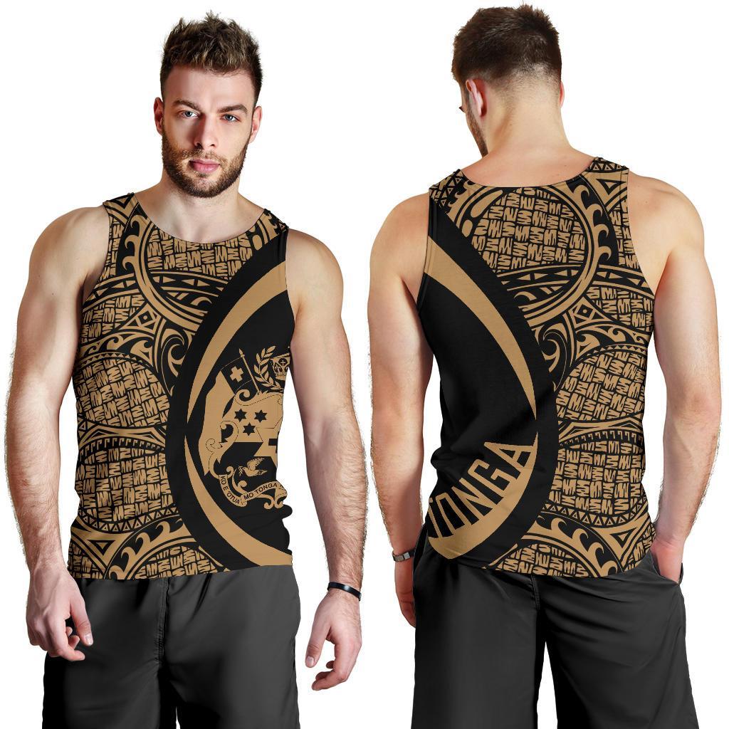 Tonga Polynesian Men's Tank Top - Circle Style 05 - Vibe Hoodie Shop