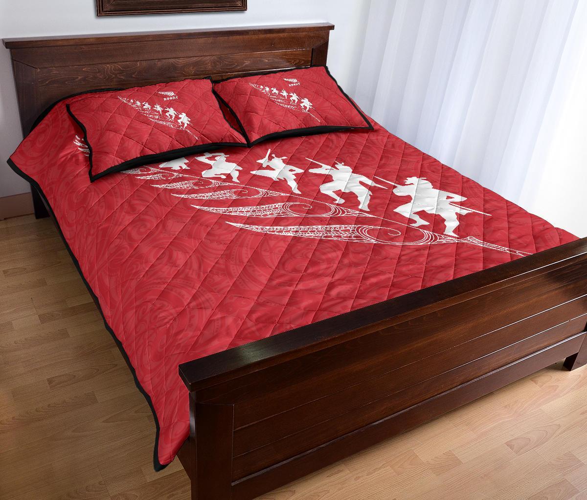 Quilt Bed Set New Zealand Rugby Haka Red - Vibe Hoodie Shop
