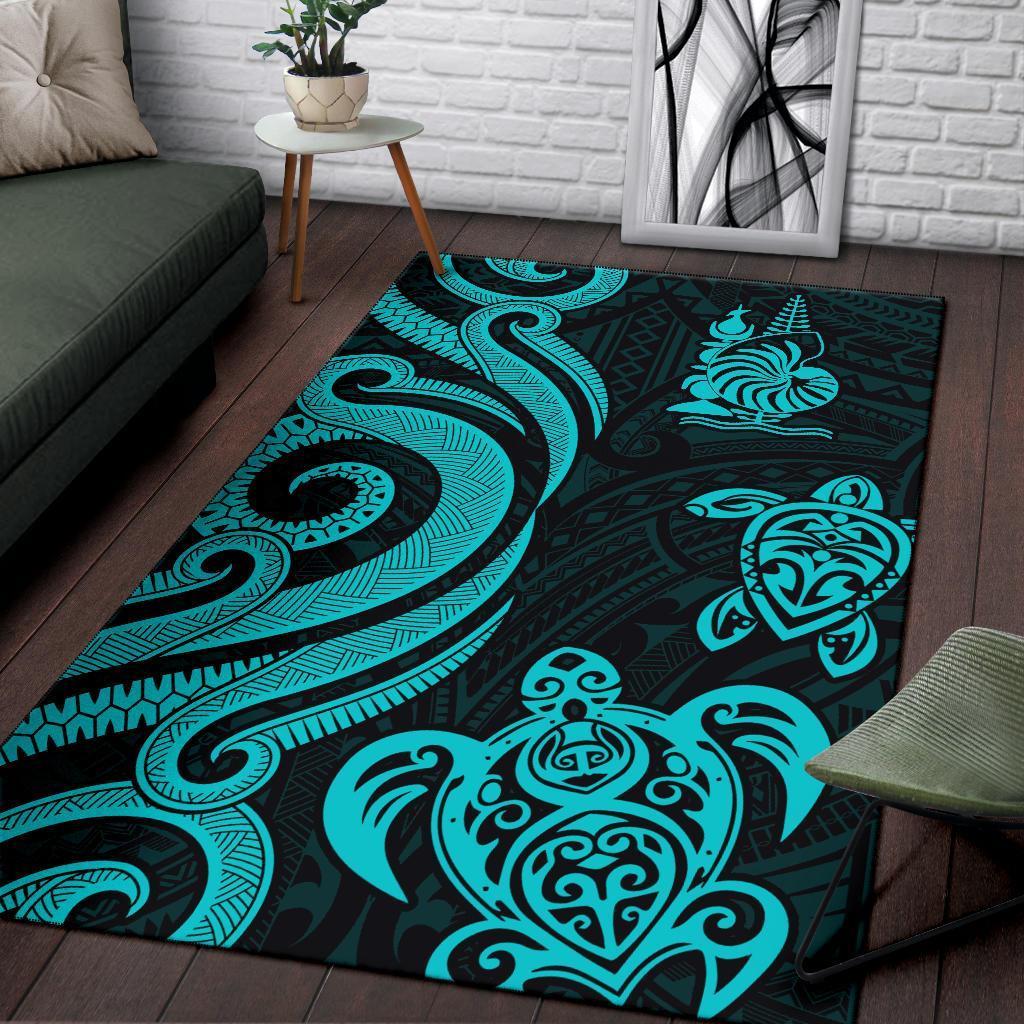 New Caledonia Area Rug - Turquoise Tentacle Turtle - Vibe Hoodie Shop