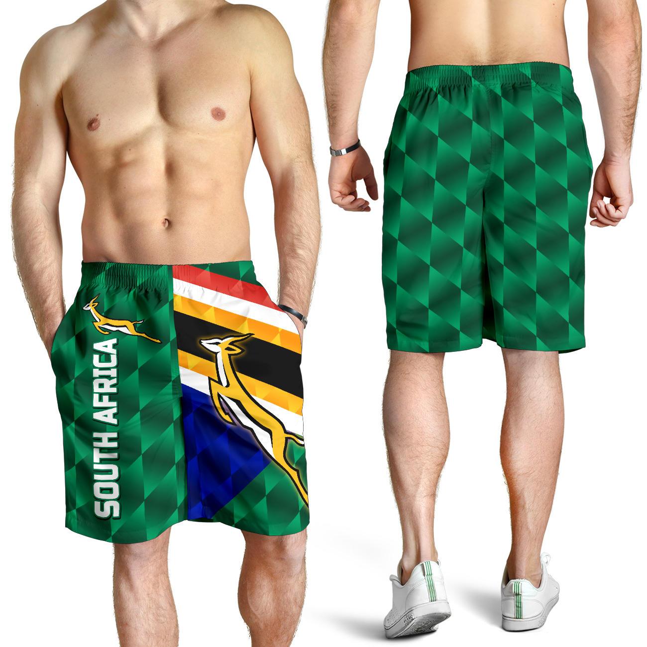 South Africa Men Shorts Springboks Rugby Sporty Style - Vibe Hoodie Shop